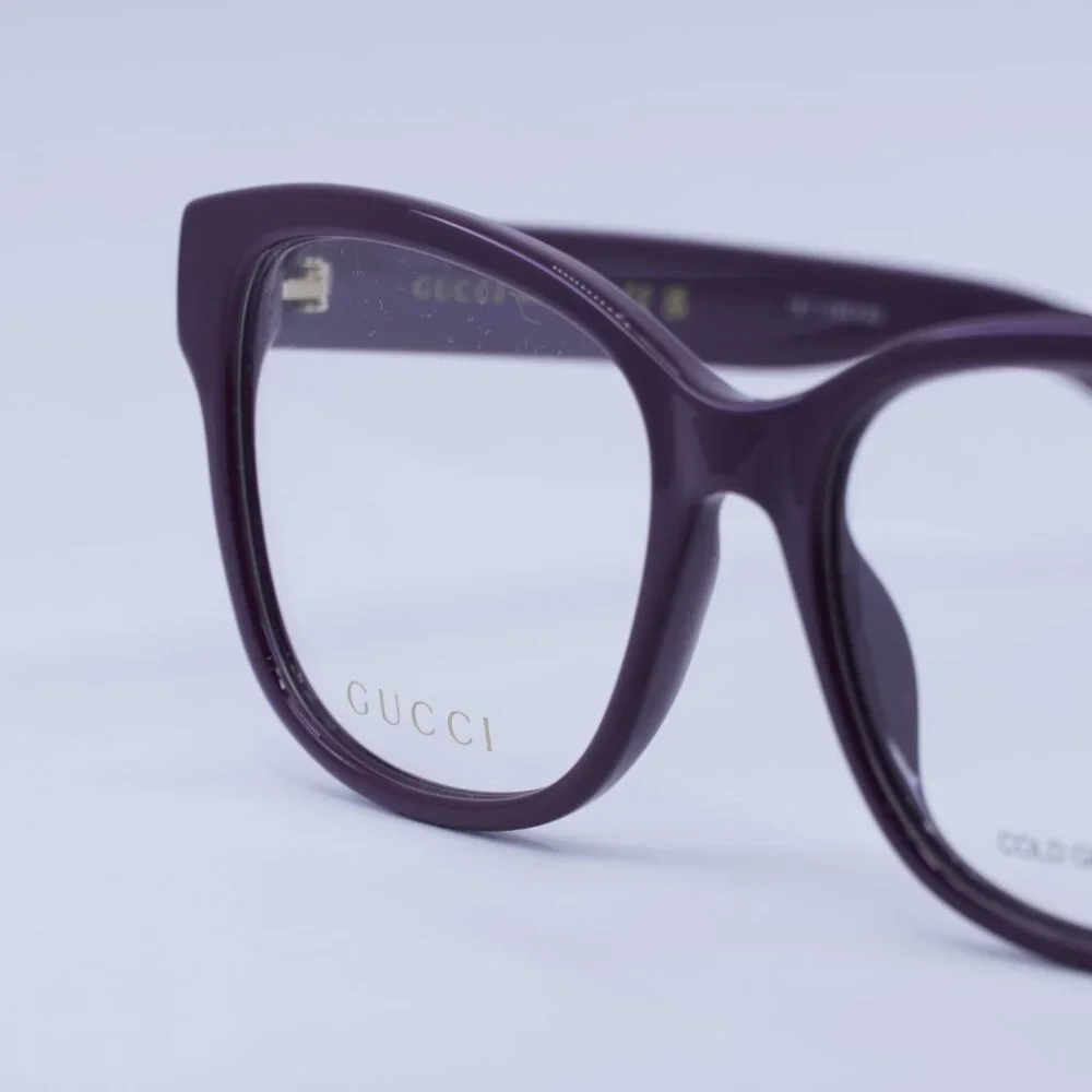 🕶️ New Gucci GG1340O 004 Eyeglasses - Burgundy Frame - Picture 5 of 10